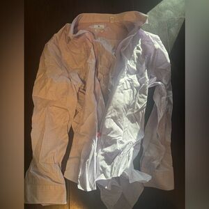 Ryan Seacrest Distinction Lavender Checkered Dress Shirt